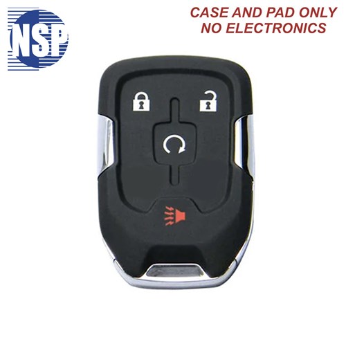 NSP GM HYQ1 4-BTN SMART KEY SHELL WITH E-KEY - L,U,P,RS