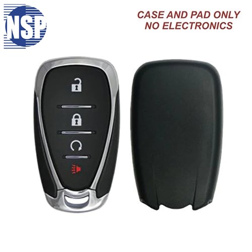 NSP GM HYQ 4-BTN SMART KEY SHELL WITH E-KEY - L,U,P,RS