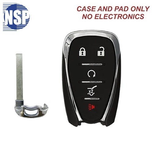 NSP CHEVROLET HYQ4 5-BTN SMART KEY SHELL WITH E-KEY - L,U,P,H,RS