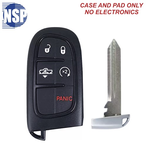 NSP RAM GQ4-54T 5-BTN SMART KEY SHELL WITH E-KEY - L,U,P,AS,RS