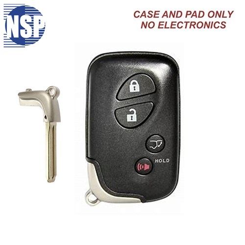 NSP LEXUS AAB/ACX 4-BTN SMART KEY SHELL WITH E-KEY - L,U,P,H