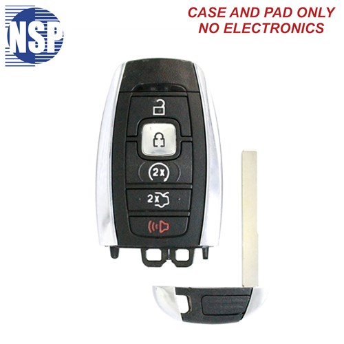 NSP LINCOLN M3N 5-BTN SMART KEY SHELL WITH E-KEY - L,U,P,T,RS