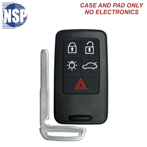 NSP VOLVO KR55WK49264 5-BTN SMART KEY SHELL WITH E-KEY - L,U,P,T,LIGHT