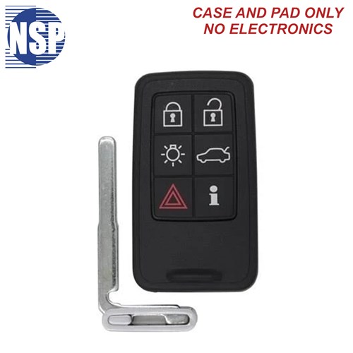 NSP VOLVO KR55WK49266 6-BTN SMART KEY SHELL WITH E-KEY - L,U,P,T,LIGHT,PCC