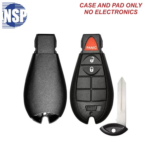 NSP RAM/JEEP GQ4-53T 3-BTN SMART KEY SHELL WITH E-KEY - L,U,P