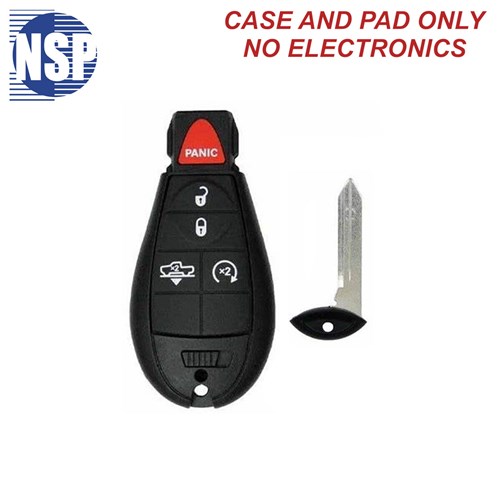 NSP RAM GQ4-53T 5-BTN SMART KEY SHELL WITH E-KEY - L,U,P,AS