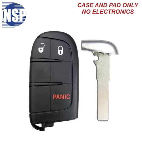 NSP JEEP M3N 3-BTN SMART KEY SHELL WITH SIP22 E-KEY - L,U,P