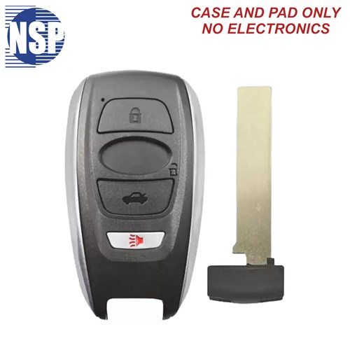 NSP SUBARU AHC/AHK 4-BTN SMART KEY SHELL WITH E-KEY - L,U,P,T