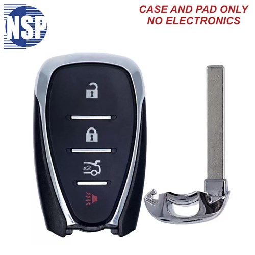 NSP CHEVROLET HYQ 4-BTN SMART KEY SHELL WITH E-KEY - L,U,P,T