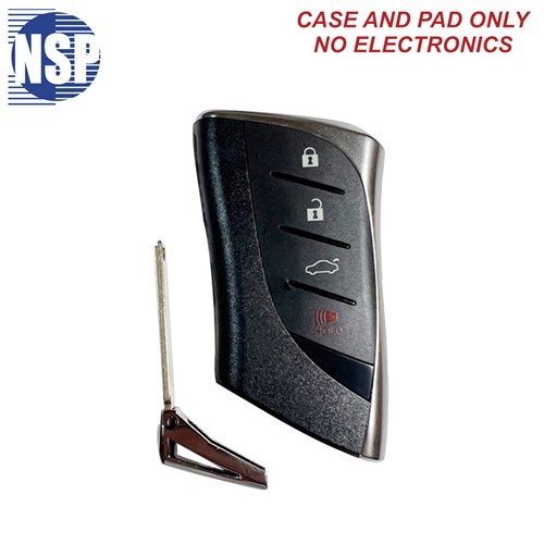 NSP LEXUS HYQ 4-BTN SMART KEY SHELL WITH E-KEY - L,U,P,T