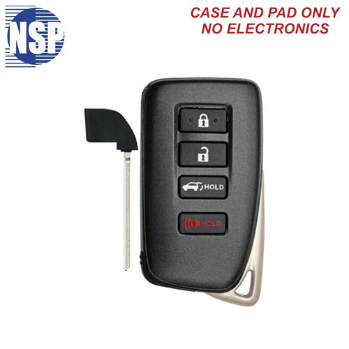 NSP LEXUS FBA 4-BTN SMART KEY SHELL WITH E-KEY - L,U,P,H