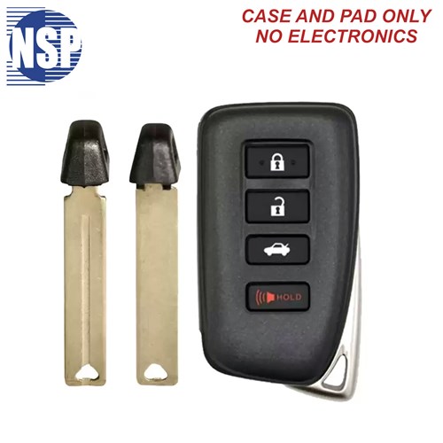 NSP LEXUS FBA 4-BTN SMART KEY SHELL WITH E-KEY - L,U,P,T