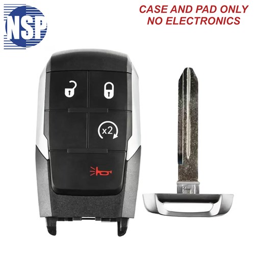 NSP RAM 2500+ GQ4-76T 3-BTN SMART KEY SHELL WITH E-KEY - L,U,P