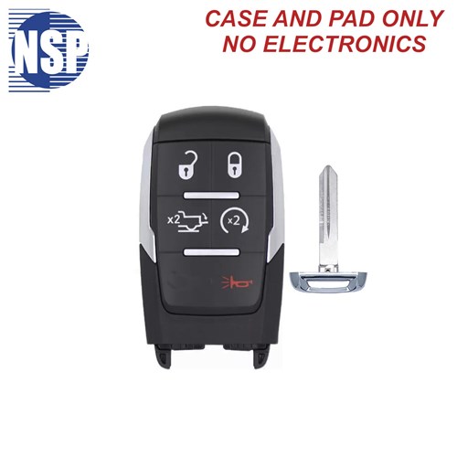 NSP RAM 2500+ GQ4-76T 5-BTN SMART KEY SHELL WITH E-KEY - L,U,P,TG,RS