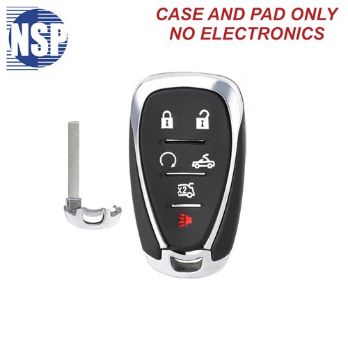 NSP GM CAMARO 6-BTN SMART KEY SHELL WITH E-KEY- L,U,P,T,RS,TOP