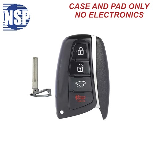 NSP HYUNDAI A433 4-BTN SMART KEY SHELL WITH E-KEY- L,U,P,T