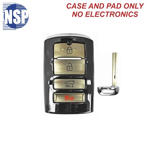 NSP KIA CADENZA 4-BTN SMART KEY SHELL WITH E-KEY- L,U,P,T