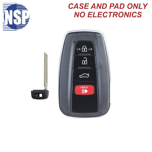 NSP TOYOTA HYQ14 4-BTN SMART KEY SHELL WITH E-KEY- L,U,P,H