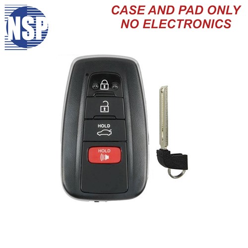 NSP TOYOTA HYQ14FBC 4-BTN SMART KEY SHELL WITH E-KEY - L,U,P,T