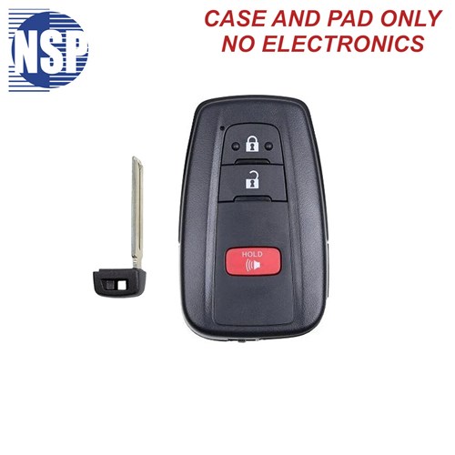 NSP TOYOTA HYQ14 3-BTN SMART KEY SHELL WITH E-KEY- L,U,P