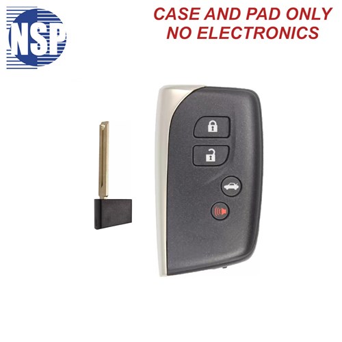 NSP LEXUS (LONG STYLE) HYQ14ACX 4-BTN SMART KEY SHELL WITH E-KEY - L,U,P,T