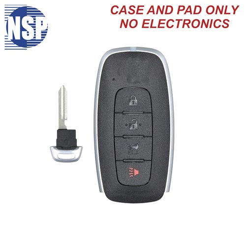 NSP NISSAN KR5TXPZ1 4-BTN SMART KEY SHELL WITH E-KEY - L,U,P,H