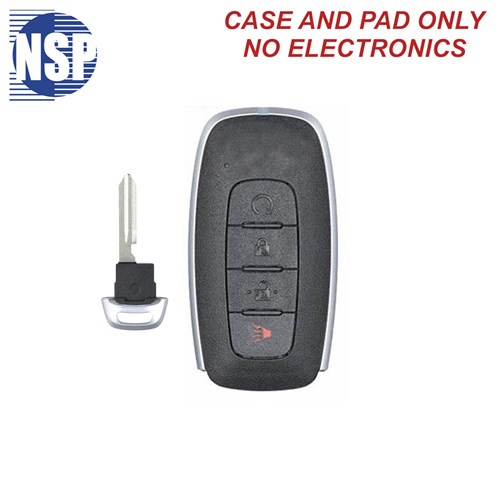 NSP NISSAN KR5TXPZ3 4-BTN SMART KEY SHELL WITH E-KEY - L,U,P,RS