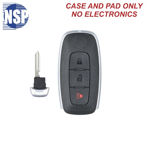 NSP NISSAN KR5TXPZ1 3-BTN SMART KEY SHELL WITH E-KEY - L,U,P