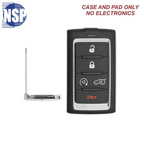 NSP JEEP M3NWXF0B1 5-BTN SMART KEY SHELL WITH E-KEY - L,U,P,RS,H