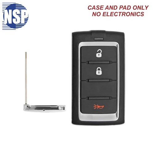 NSP JEEP M3NWXF0B1 3-BTN SMART KEY SHELL WITH E-KEY - L,U,P