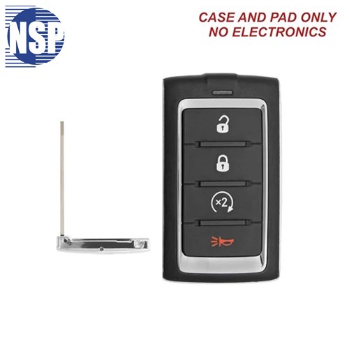 NSP JEEP M3NWXF0B1 4-BTN SMART KEY SHELL WITH E-KEY - L,U,P,RS