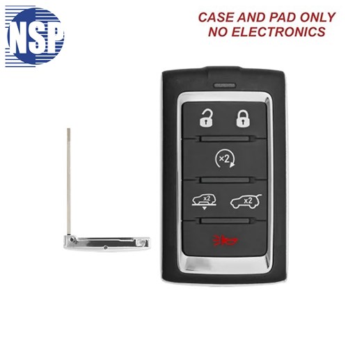 NSP JEEP M3NWXF0B1 6-BTN SMART KEY SHELL WITH E-KEY - L,U,P,RS,H,AS