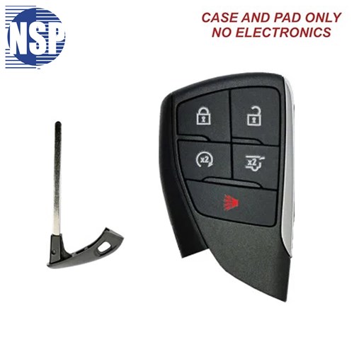 NSP GM YG0 5-BTN SMART KEY SHELL WITH E-KEY- L,U,P,H,RS