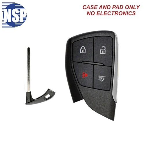 NSP GM YG0 4-BTN SMART KEY SHELL WITH E-KEY- L,U,P,H