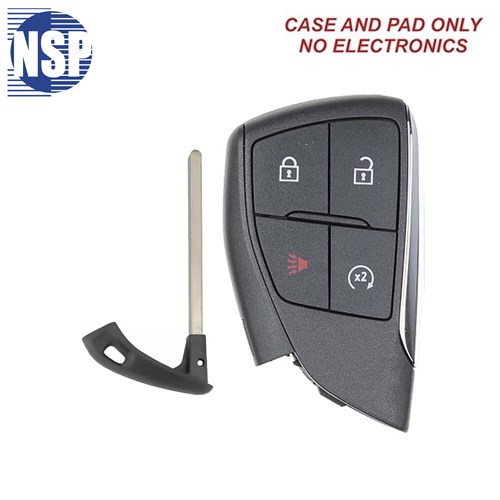 NSP GM YG0 4-BTN SMART KEY SHELL WITH E-KEY- L,U,P,RS