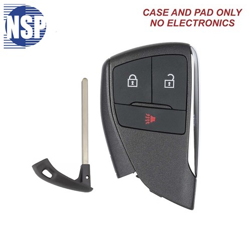 NSP GM YG0 3-BTN SMART KEY SHELL WITH E-KEY- L,U,P