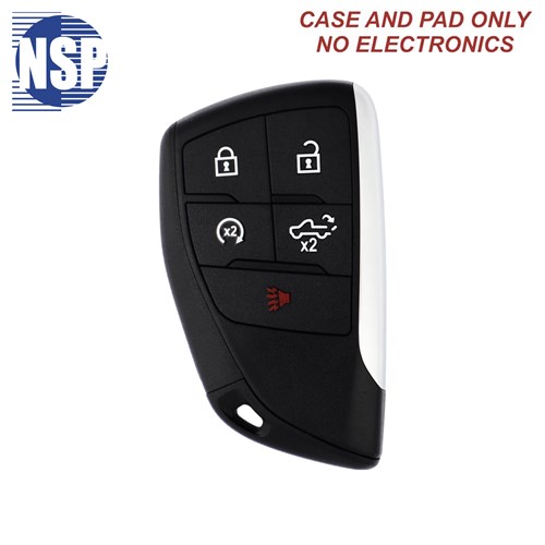 NSP GM YG0 5-BTN SMART KEY SHELL WITH E-KEY- L,U,P,RS,TG