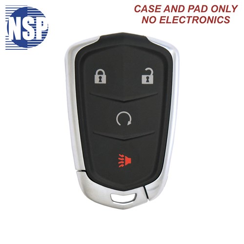 NSP CADILLAC YG0 4-BTN SMART KEY SHELL WITH E-KEY- L,U,P,T