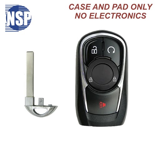 NSP BUICK HYQ 4-BTN SMART KEY SHELL WITH E-KEY - L,U,P,RS