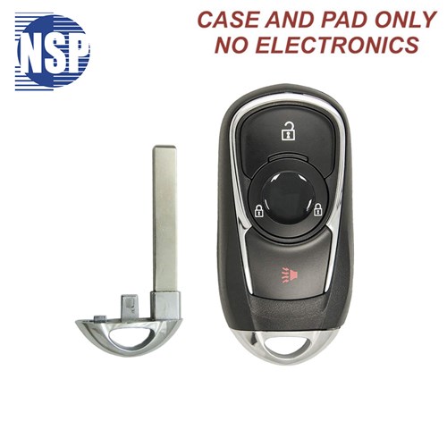 NSP BUICK HYQ 3-BTN SMART KEY SHELL WITH E-KEY - L,U,P