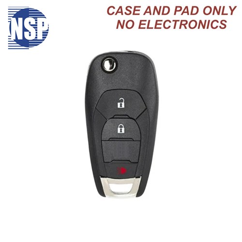 NSP CHEVROLET LXP FLIP KEY SHELL WITH BLADE 3-BTN - L,U,P