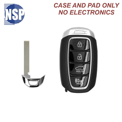 NSP HYUNDAI SMART KEY SHELL WITH KK12 E-KEY 4-BTN - L,U,P,H