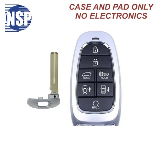 NSP HYUNDAI SMART KEY SHELL WITH LXP90 E-KEY 7-BTN - L,U,P,T,RS,PA,PA