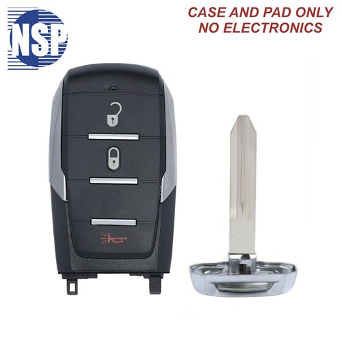 NSP RAM 1500 OHT SMART KEY SHELL WITH E-KEY 3-BTN - L,U,P