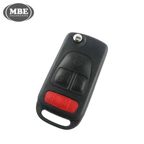 MBE KR55 MERCEDES ML W163 4-BUTTON FLIP KEY HU64 WITH PCF7935