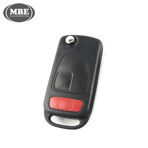 MBE KR55 MERCEDES SLK 3-BUTTON FLIP KEY HU64 WITH PCF7935