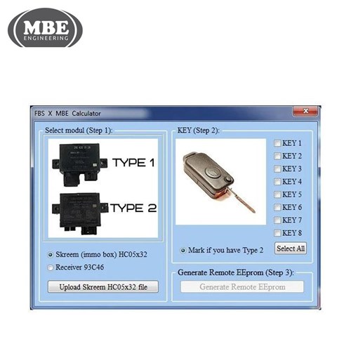 MBE FBS X REMOTE GENERATOR SOFTWARE