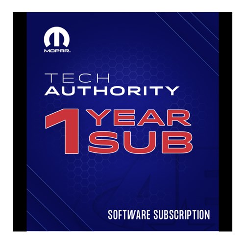 Mopar / Chrysler Tech Authority - OEM Dealer Software Subscription for 1 Year - Machine Sold Separately