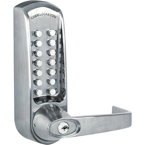 Codelocks CL610 BS Grade 2 Tubular Lever Latchbolt, Brushed Steel