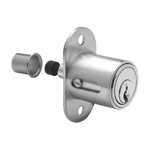 Olympus Lock 400SD 26D KA #4T37526 Sliding Door Push Lock, 1" Cyl Length